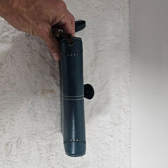 Charm Infinite Teal Wristlet Wallet Faux Leather Zip Around Western - Picture 5 of 10